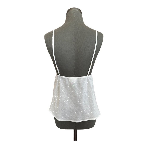 New Womens Sexy Lace Robe & Cami B The Label White Swiss Dot Robe & Camisole Set - Picture 7 of 8